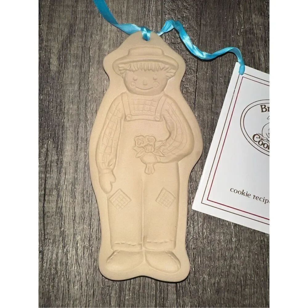 Brown Bag Cookie Art Cookie Press Mold Scarecrow 1988 Hill Design
